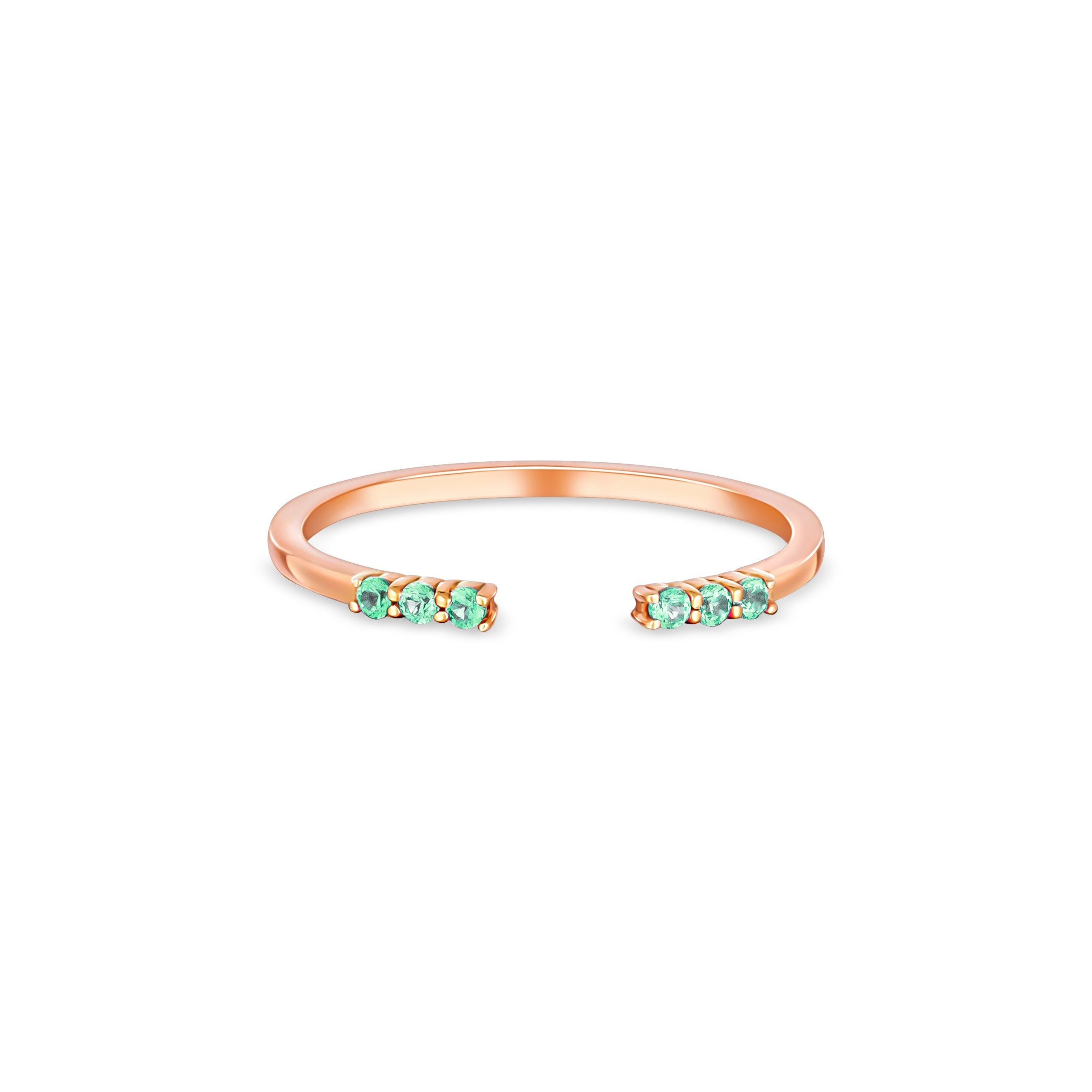 Linea Tres Ring – Colombian Green Emerald