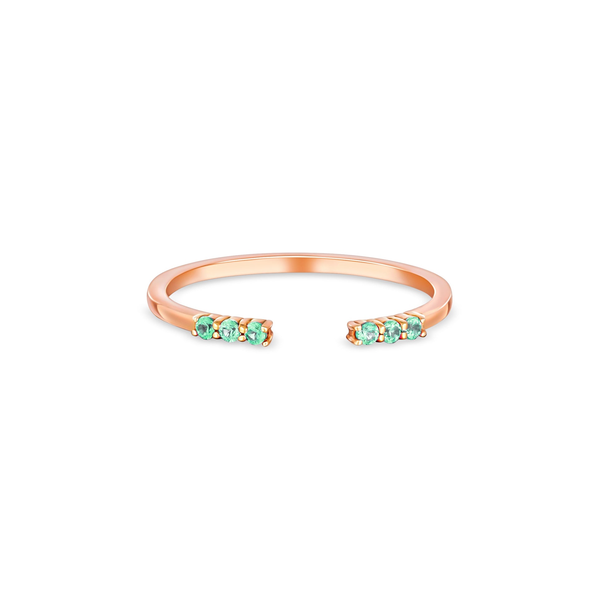 Linea Tres Ring – Colombian Green Emerald