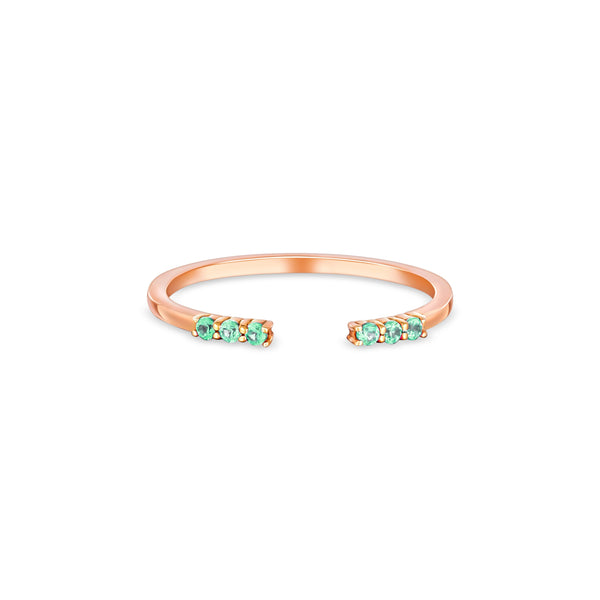 Linea Tres Ring – Colombian Green Emerald