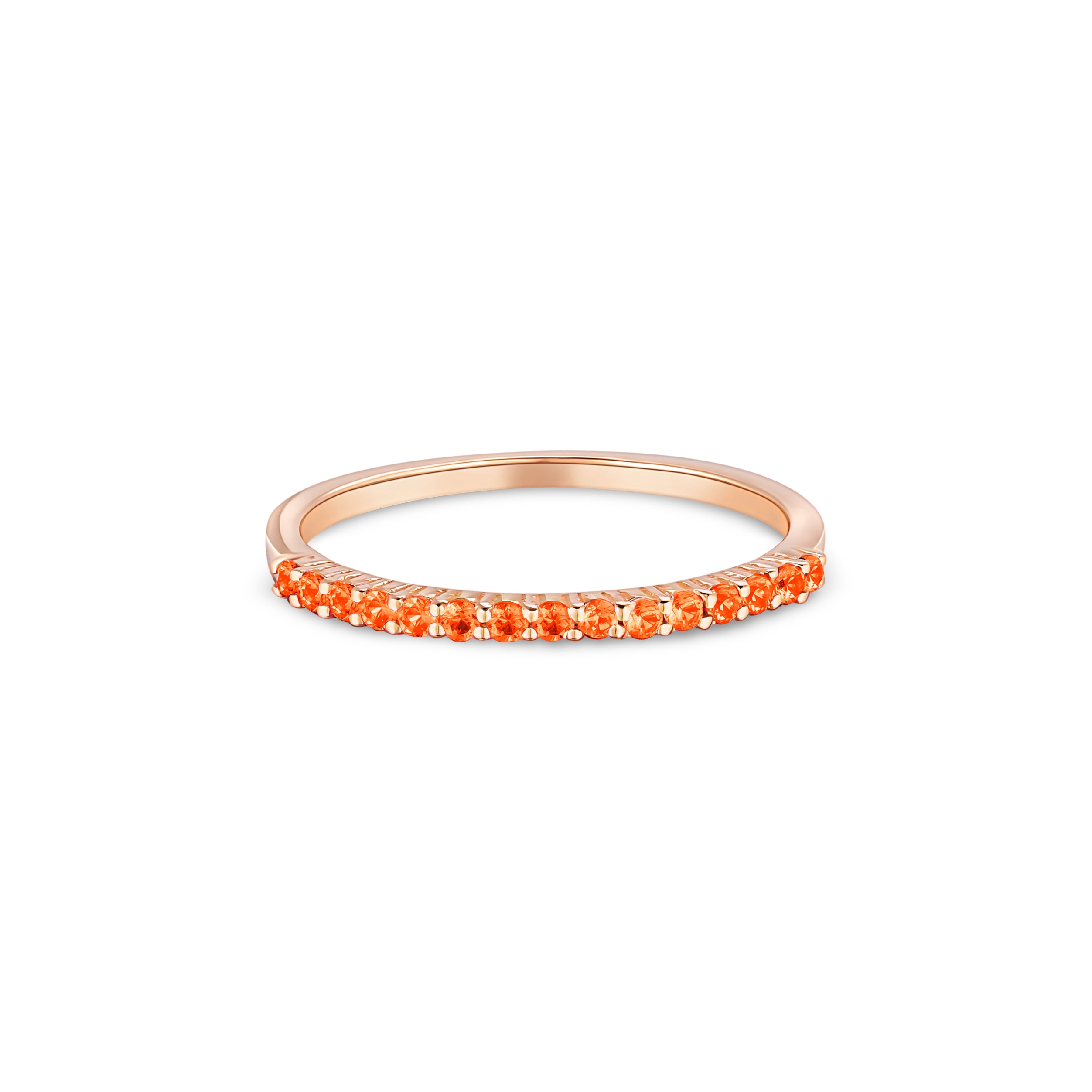 Linea Demi Ring – Orange Padparadscha Sapphire