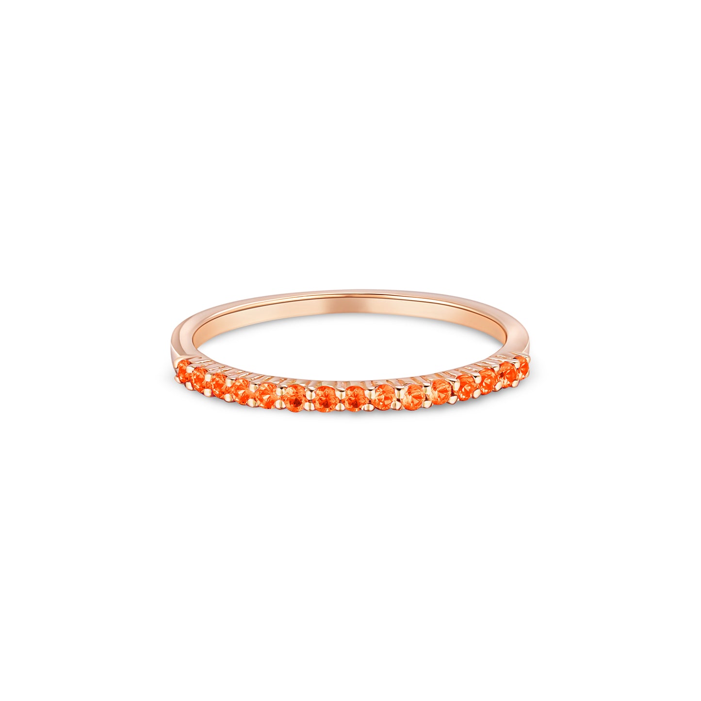 Linea Demi Ring – Orange Padparadscha Sapphire