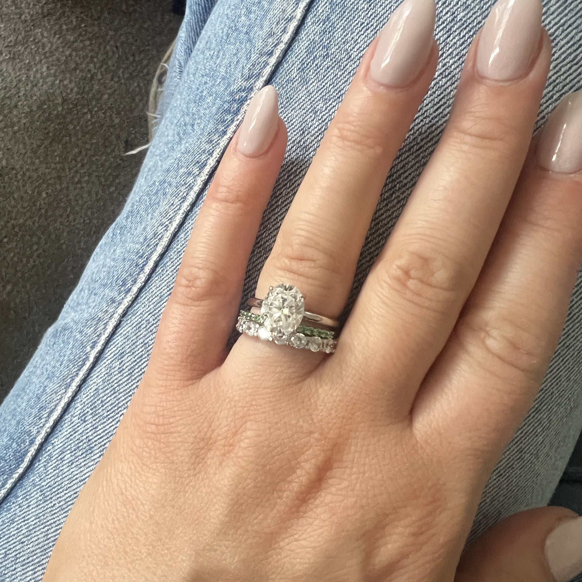 Linea Mini Ring – Zambian Green Emerald