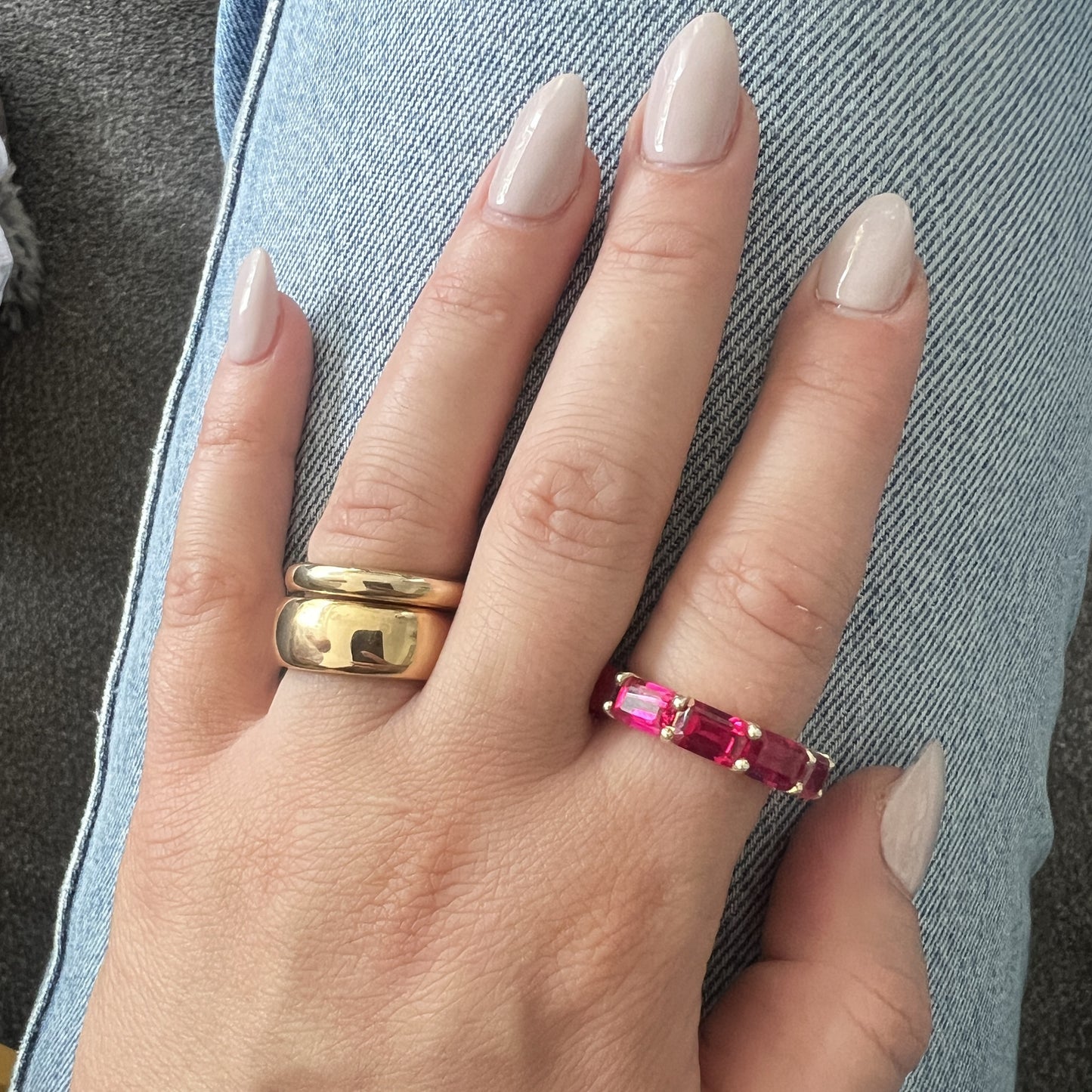 Nexus Tennis Ring – Orange Padparadscha Sapphire