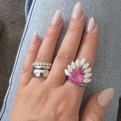 Nova Pavone Ring – Teal Blue Spinel