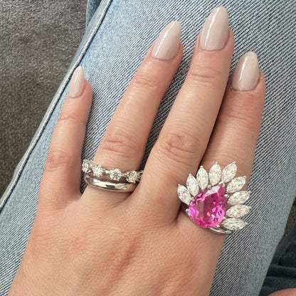 Linea Maxi Station Ring – Light Blue Aquamarine