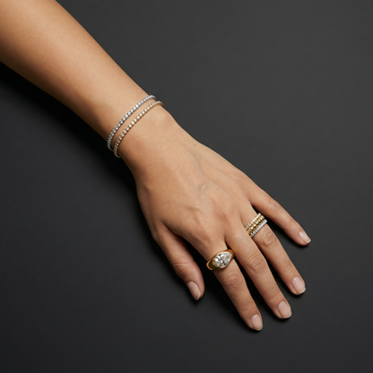 Nova Lateral Signet Ring – Orange Padparadscha Sapphire