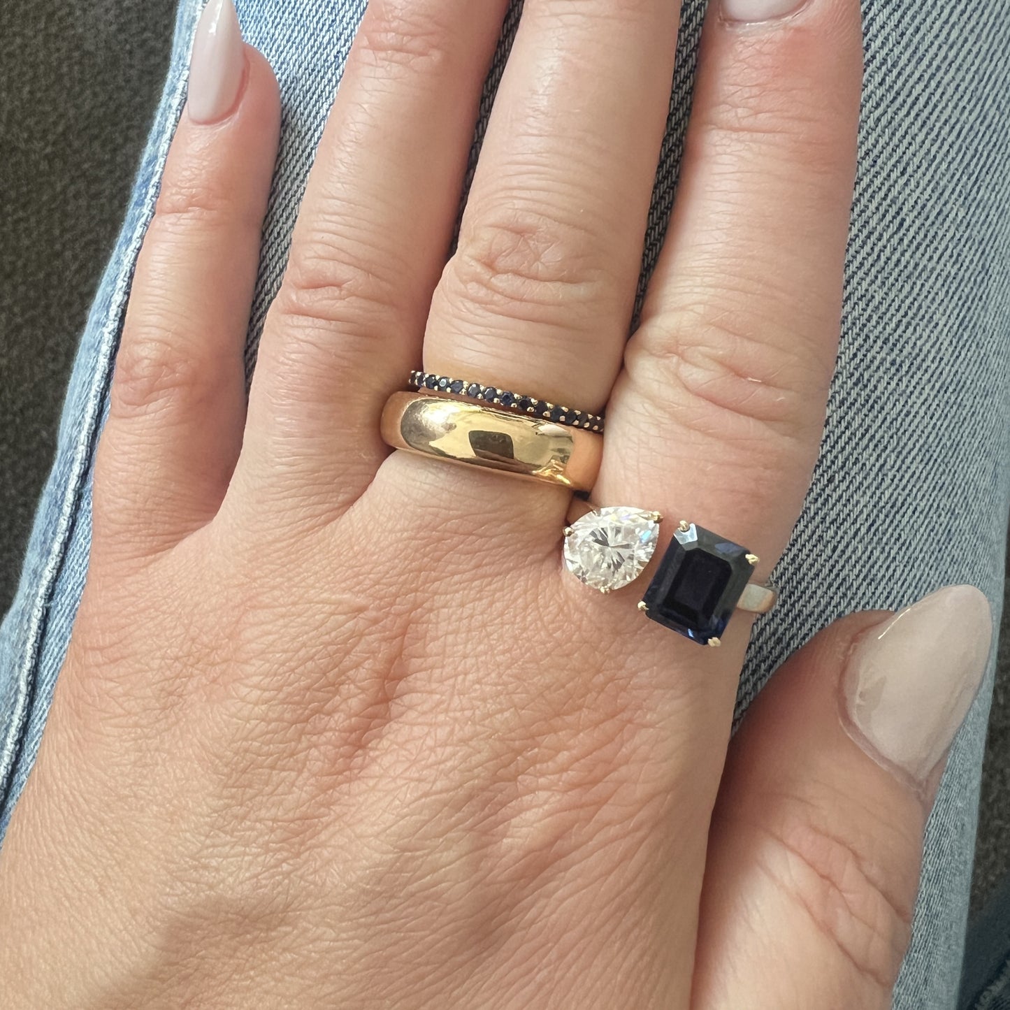 Linea Mini Ring – Blue Sapphire