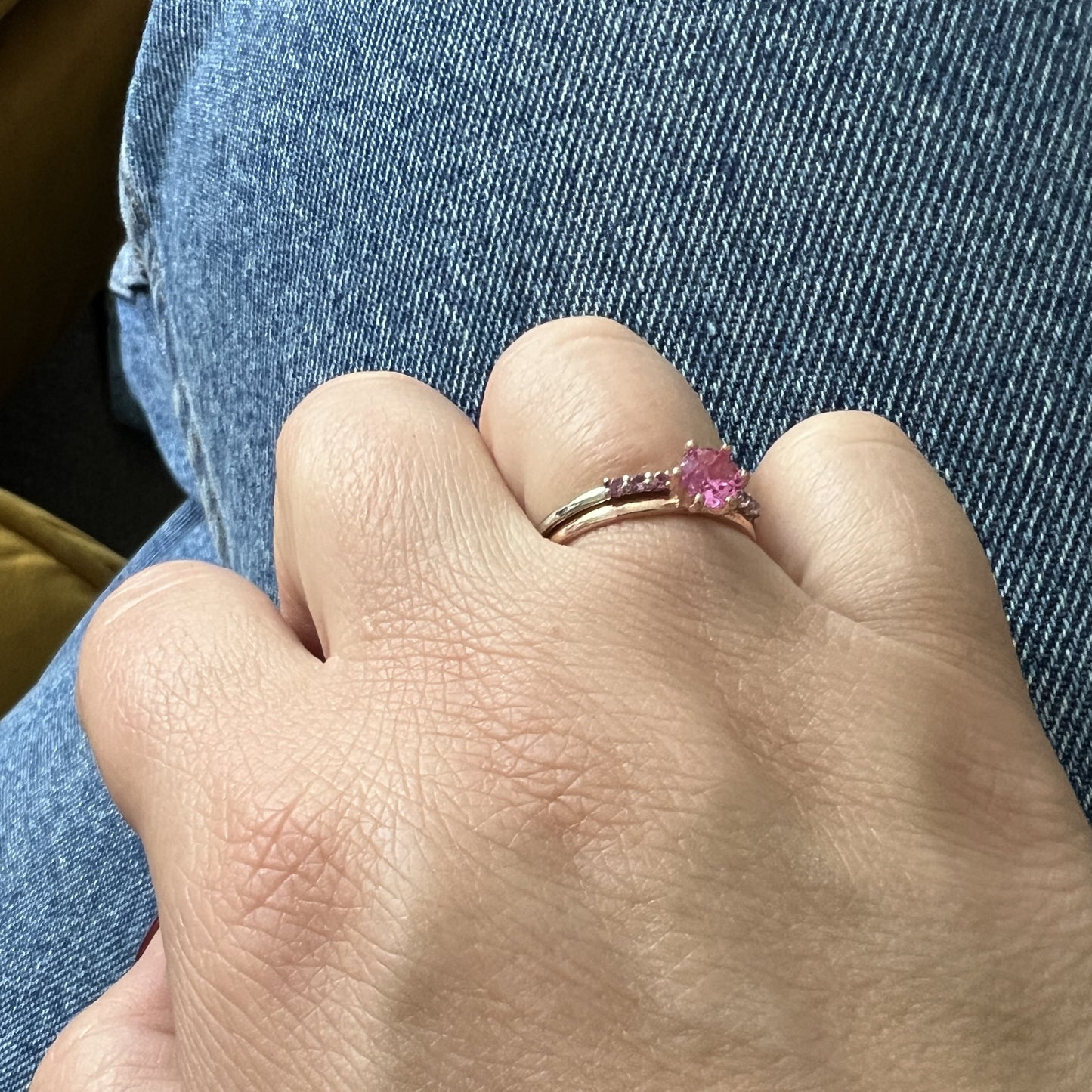 Linea Tres Ring – Light Pink Sapphire