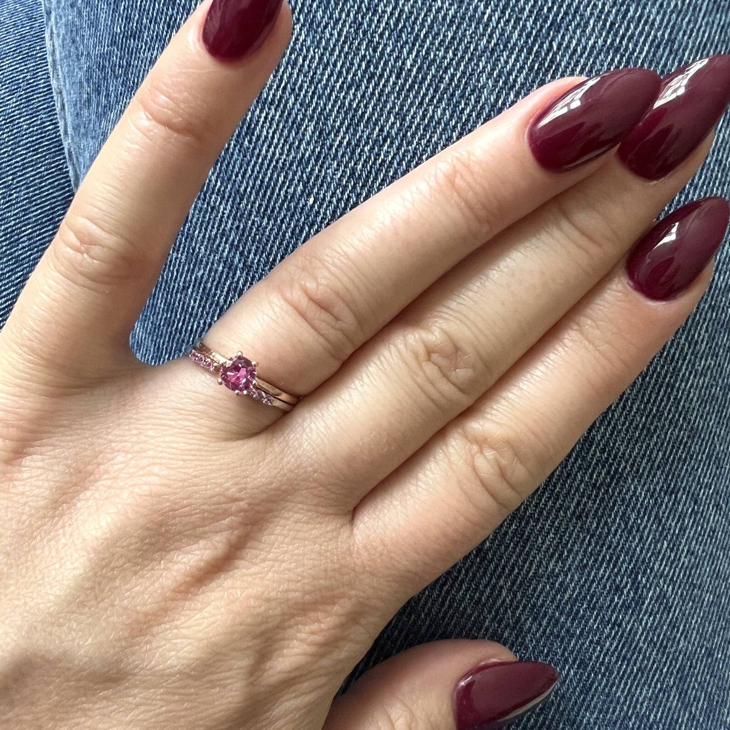 Linea Tres Ring – Light Pink Sapphire