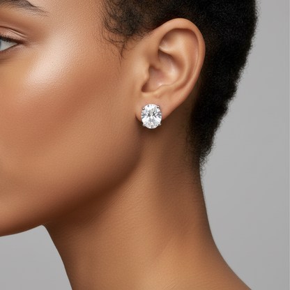 Velara Gala Stud Earrings – White Diamond