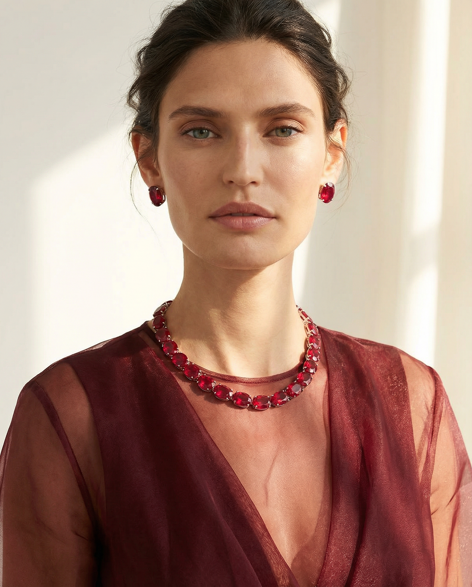 Velara Gala Necklace – Red Ruby