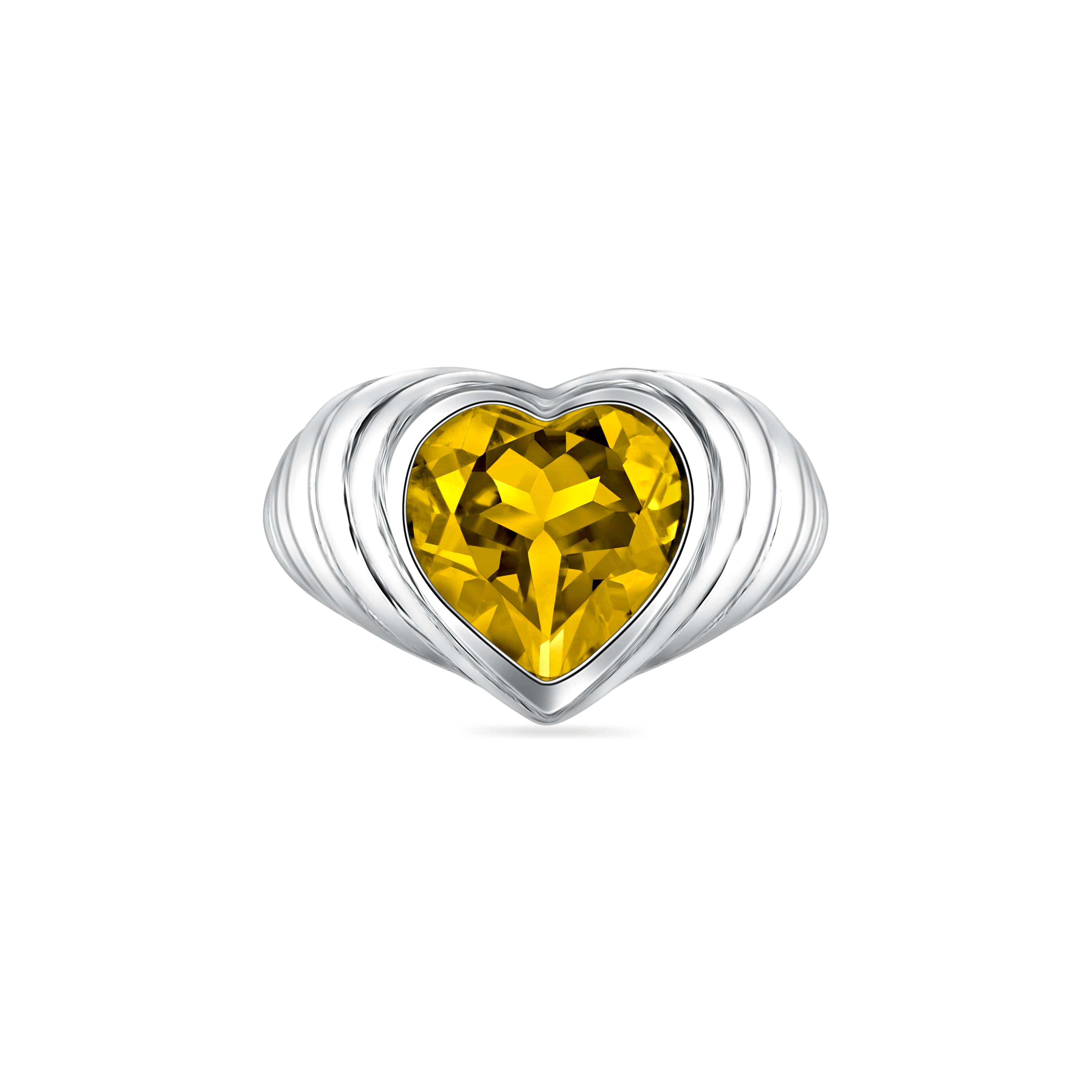 Amore Signet Ring – Yellow Sapphire