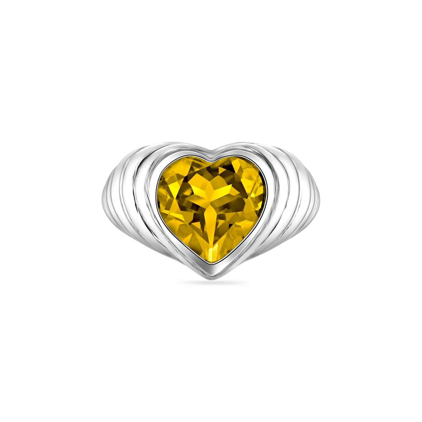 Amore Signet Ring – Yellow Sapphire