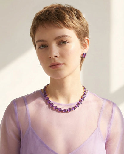 Velara Gala Necklace – Purple Sapphire