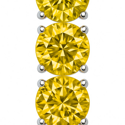 Juno Tennis Drop Earrings – Yellow Sapphire