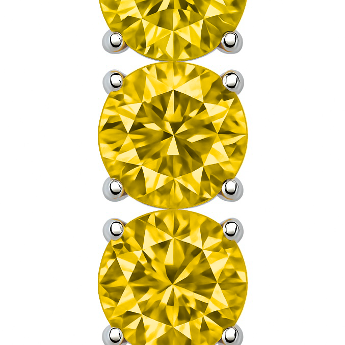 Juno Tennis Line Earrings – Yellow Sapphire