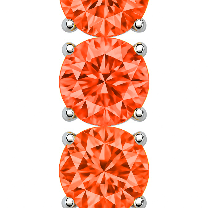 Juno Tennis Drop Earrings – Orange Padparadscha Sapphire