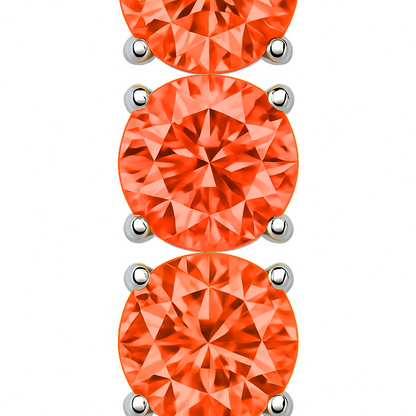 Juno Tennis Drop Earrings – Orange Padparadscha Sapphire