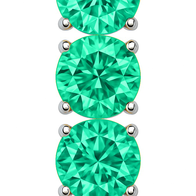 Juno Tennis Drop Earrings – Colombian Green Emerald