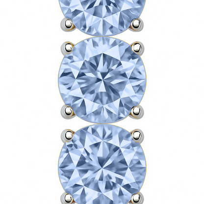 Juno Tennis Drop Earrings – Light Blue Aquamarine
