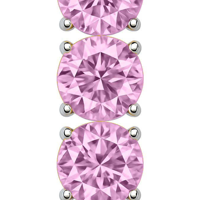 Juno Tennis Drop Earrings – Light Pink Sapphire