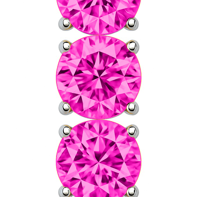 Juno Tennis Line Earrings – Vivid Pink Sapphire