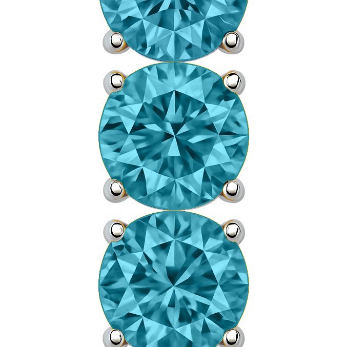 Juno Tennis Drop Earrings – Teal Blue Spinel