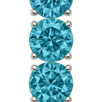 Juno Tennis Drop Earrings – Teal Blue Spinel