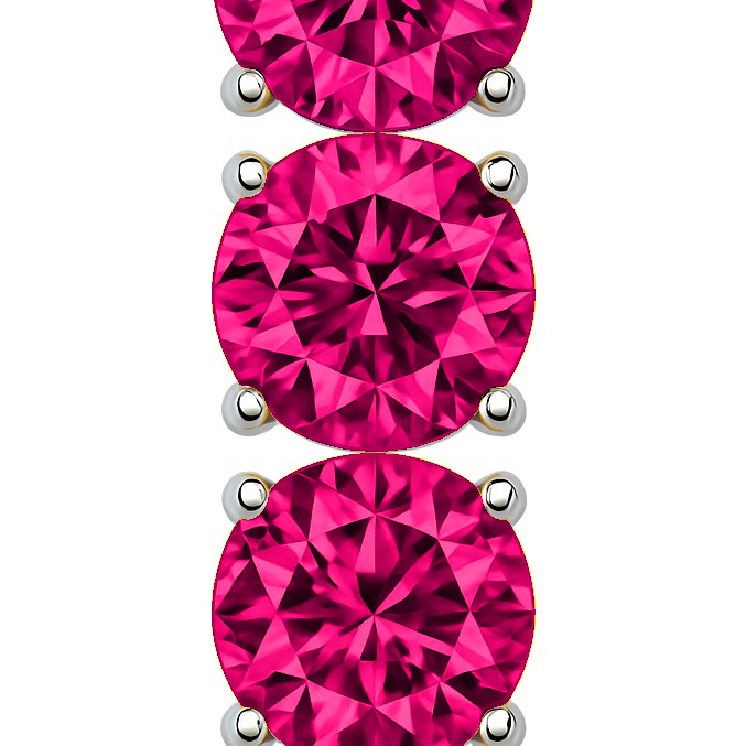 Juno Tennis Line Earrings – Red Ruby