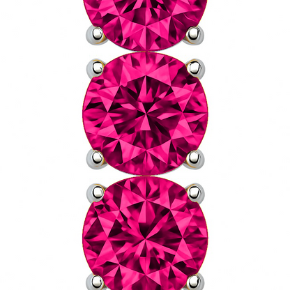 Juno Tennis Line Earrings – Red Ruby