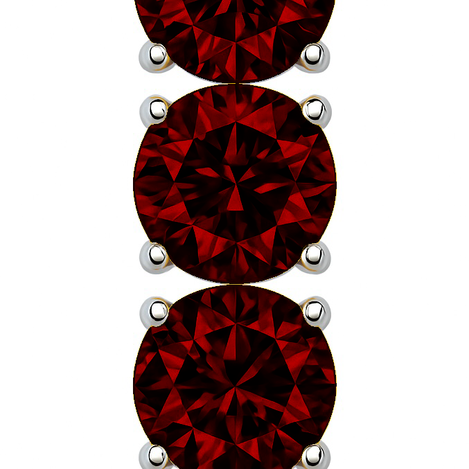 Juno Tennis Drop Earrings – Deep Red Garnet