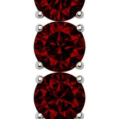 Juno Tennis Drop Earrings – Deep Red Garnet