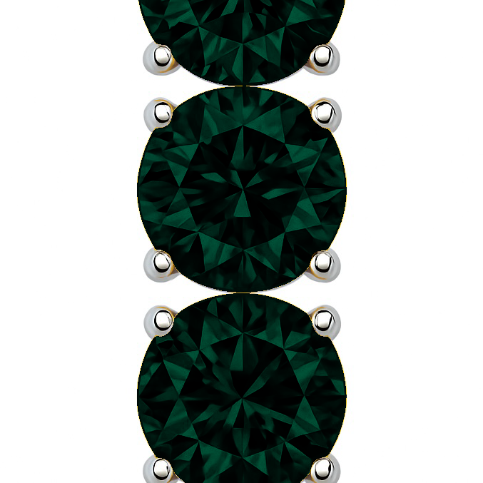 Juno Tennis Drop Earrings – Zambian Green Emerald