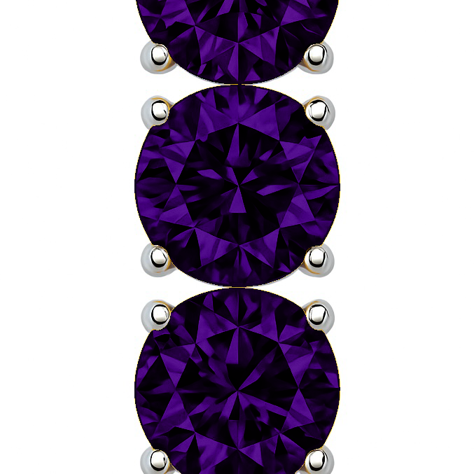 Juno Tennis Line Earrings – Purple Amethyst