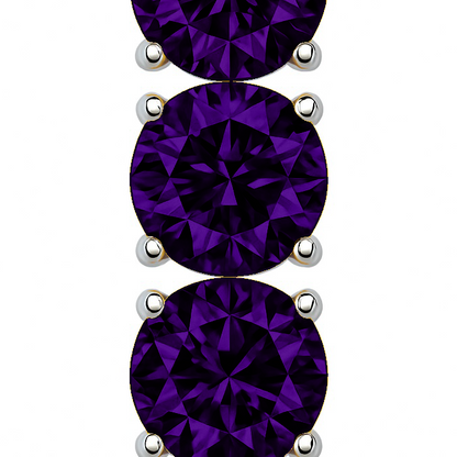 Juno Tennis Line Earrings – Purple Sapphire