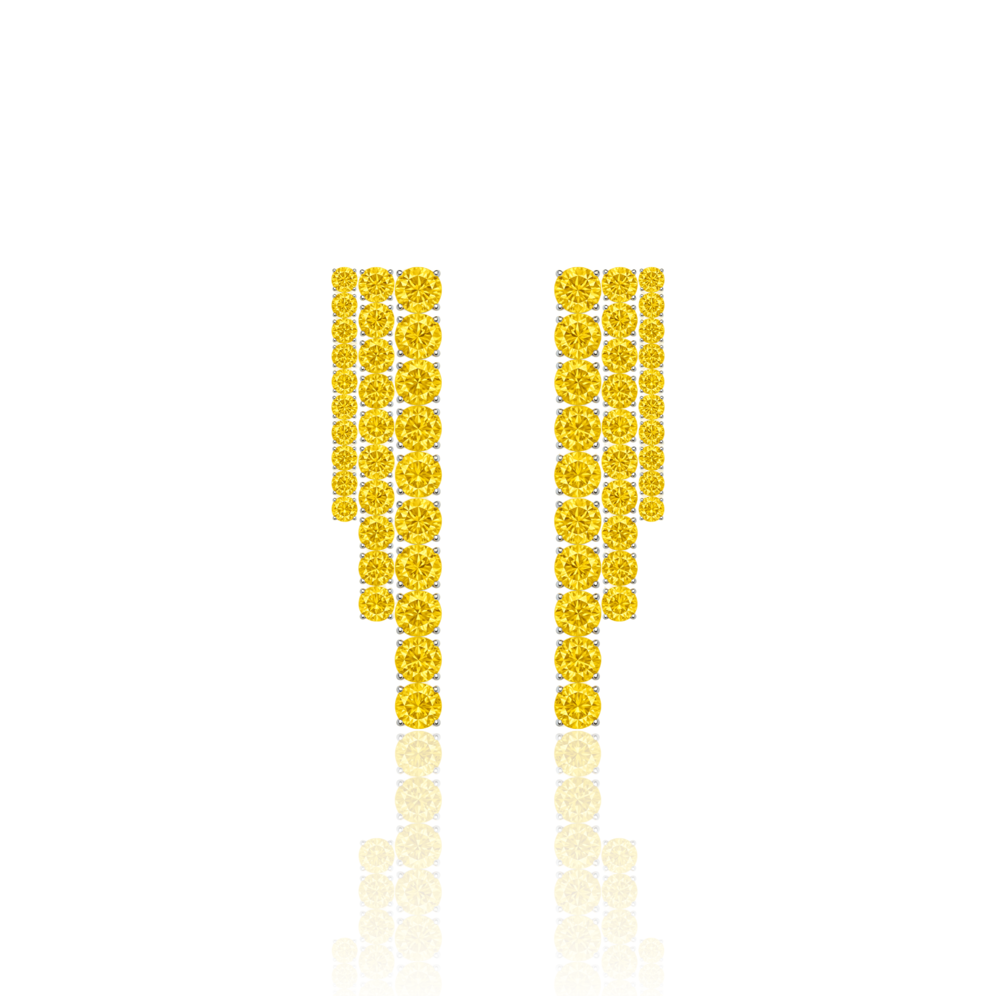 Juno Tennis Cascade Earrings – Yellow Sapphire