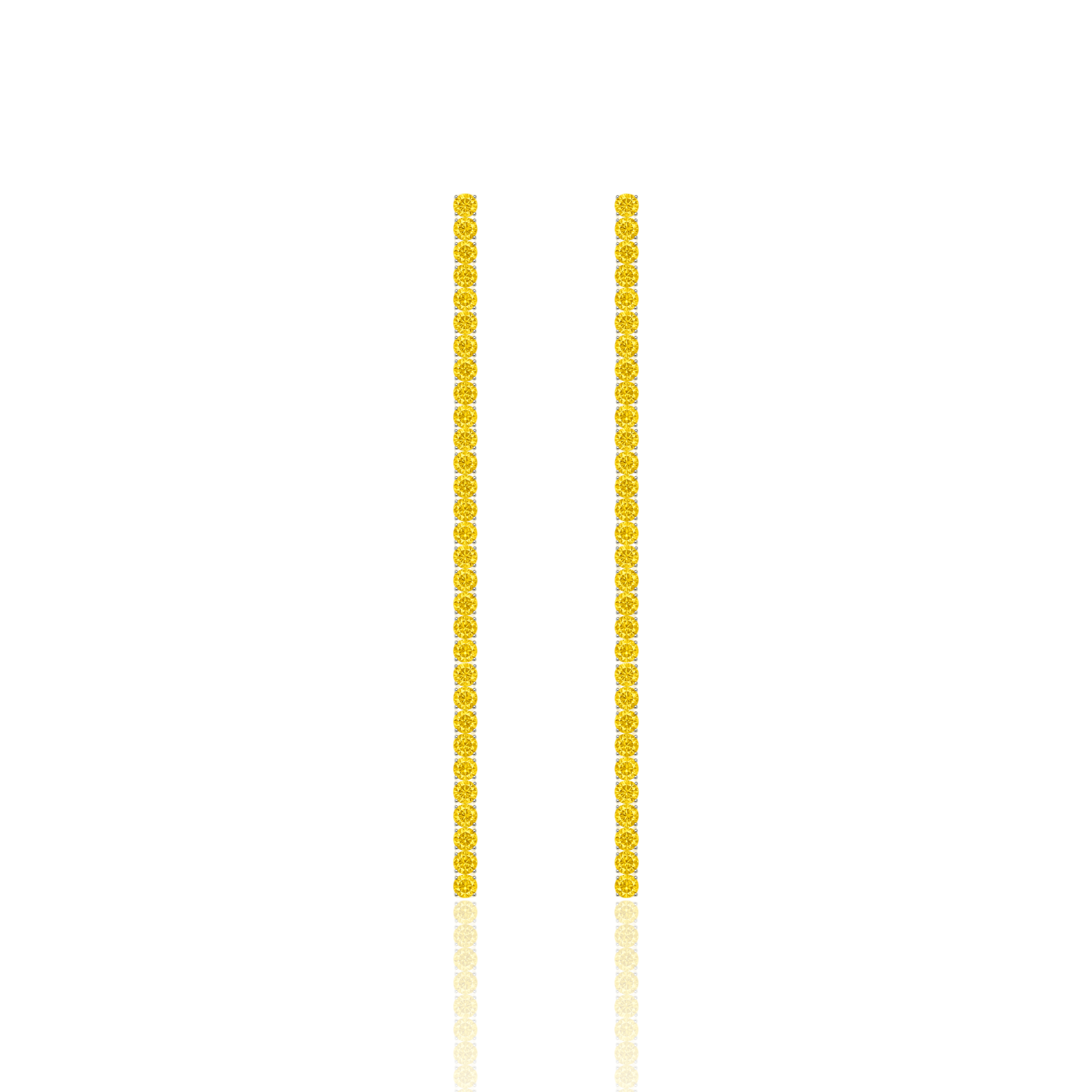 Juno Tennis Line Earrings – Yellow Sapphire