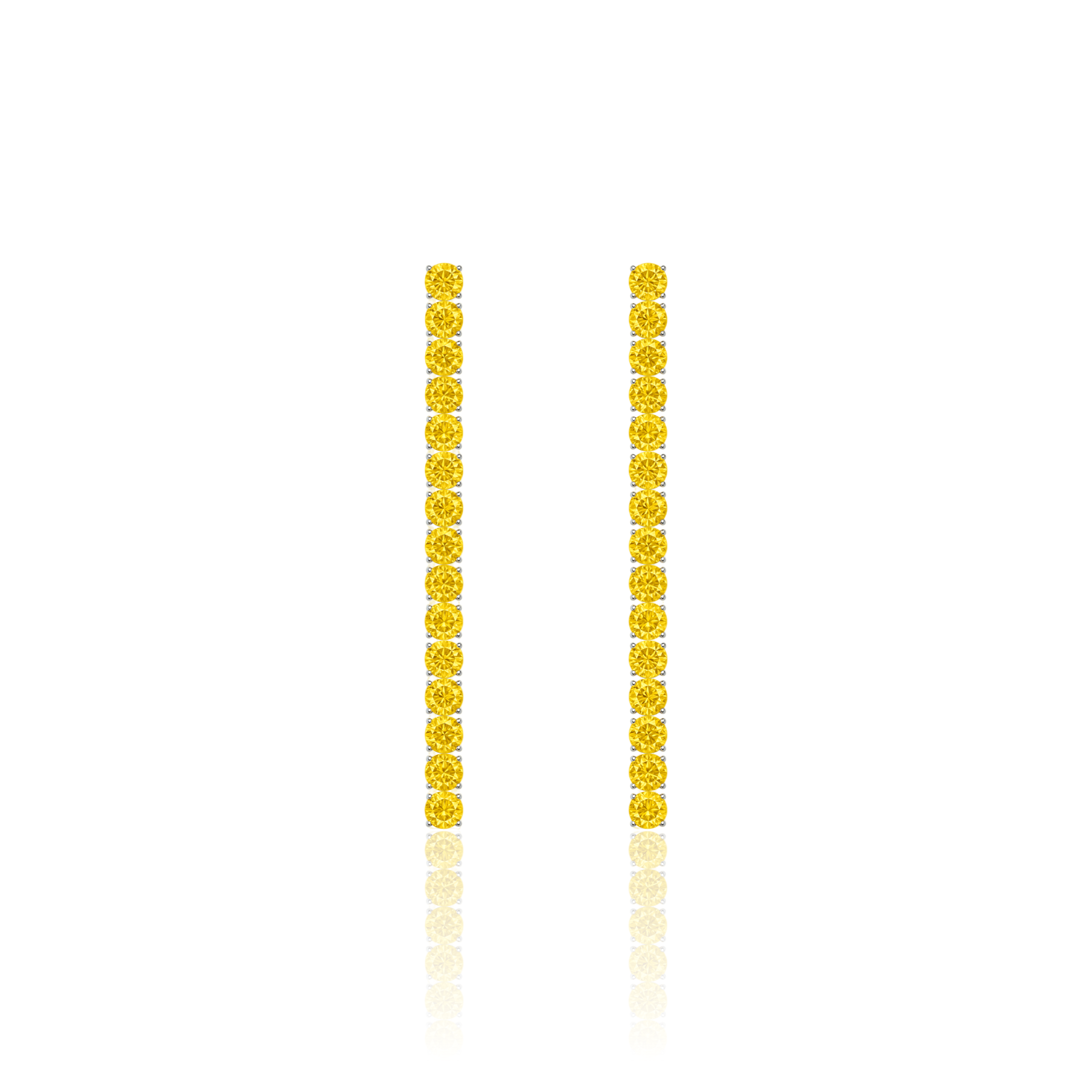 Juno Tennis Drop Earrings – Yellow Sapphire