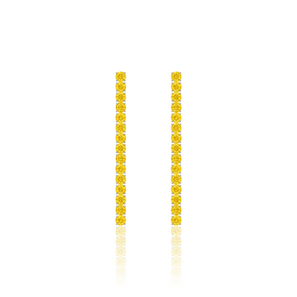 Juno Tennis Drop Earrings – Yellow Sapphire