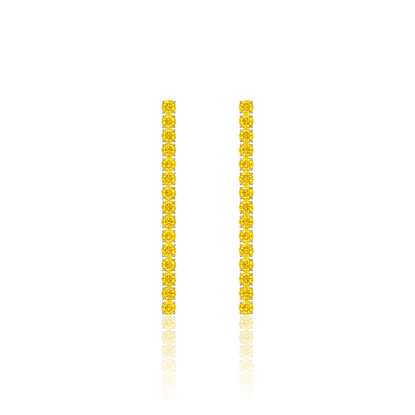 Juno Tennis Drop Earrings – Yellow Sapphire