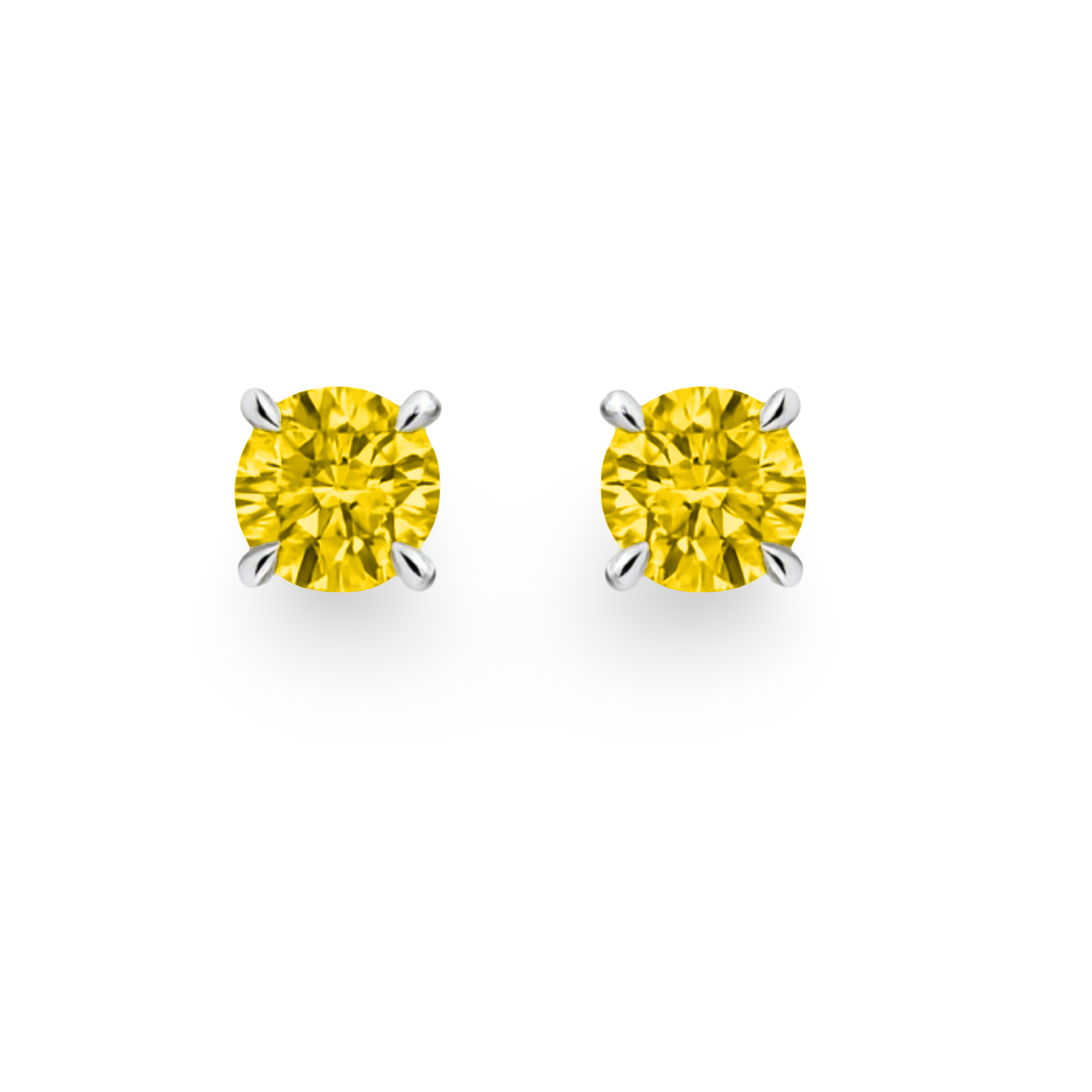 Juno Mini Stud Earrings – Yellow Sapphire