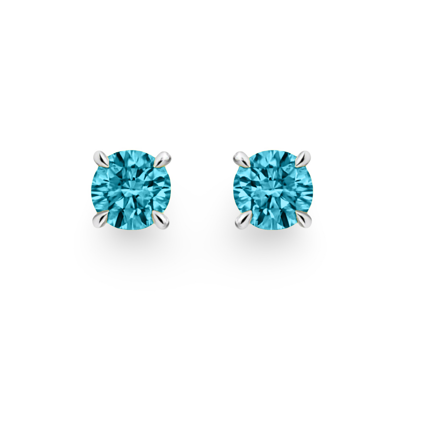 Juno Grande Stud Earrings – Teal Blue Spinel