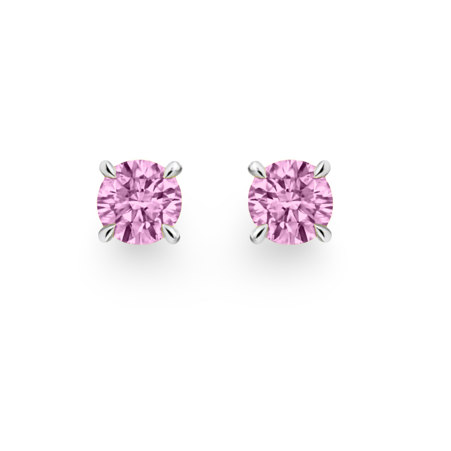 Juno Grande Stud Earrings – Light Pink Sapphire