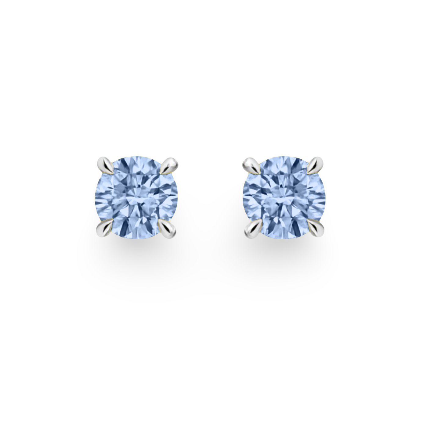 Juno Grande Stud Earrings – Light Blue Aquamarine