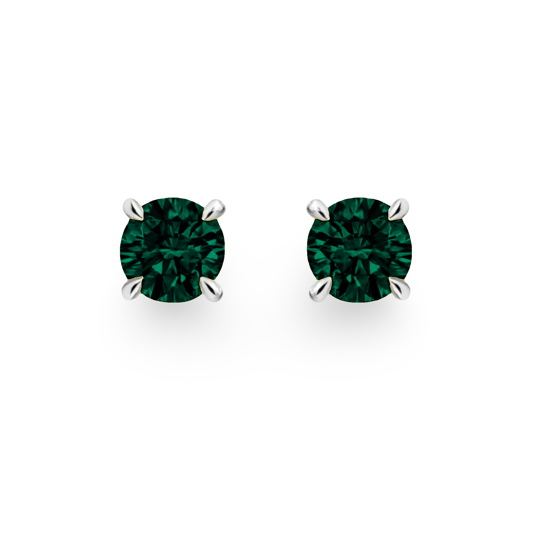 Juno Grande Stud Earrings – Zambian Green Emerald