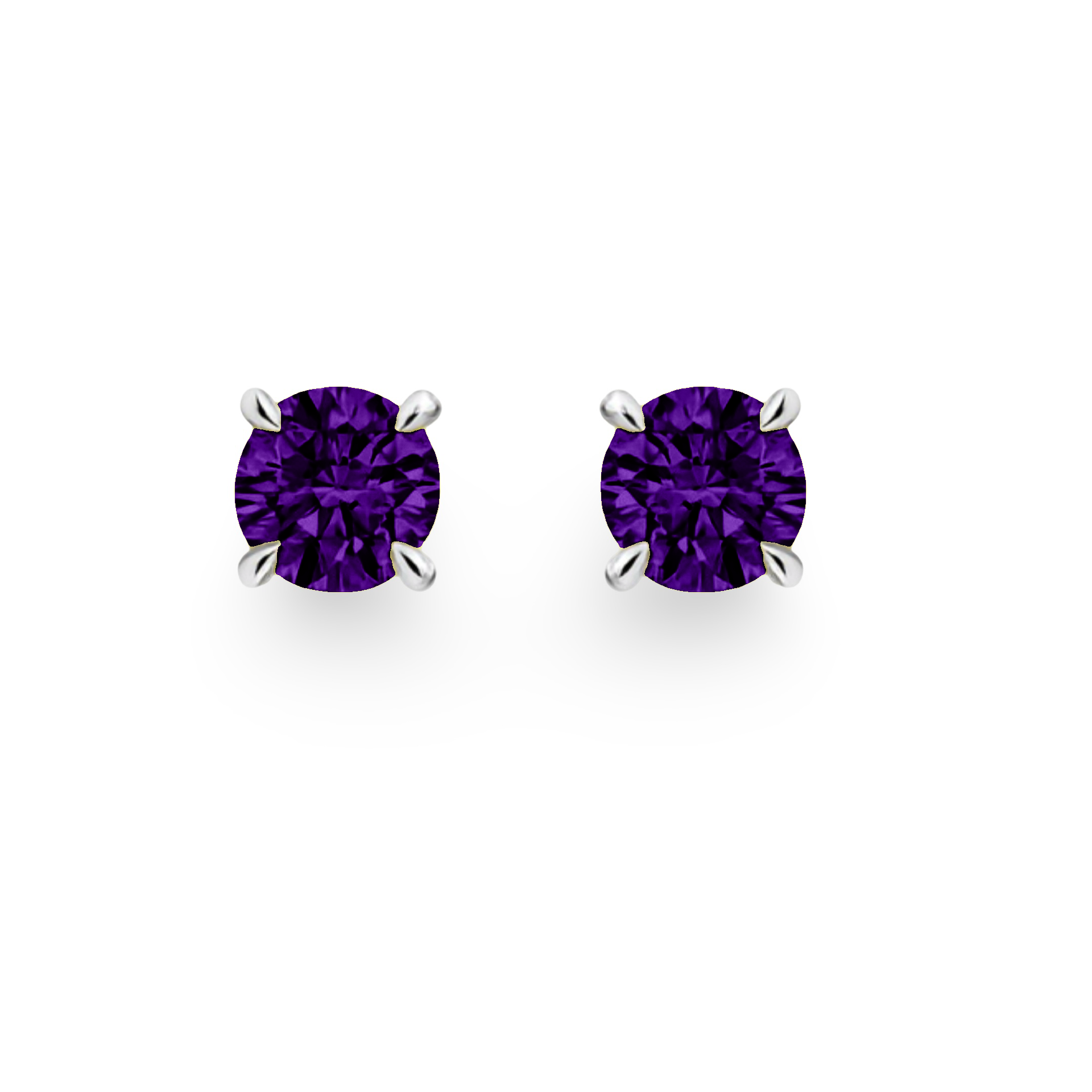 Juno Mini Stud Earrings – Purple Amethyst