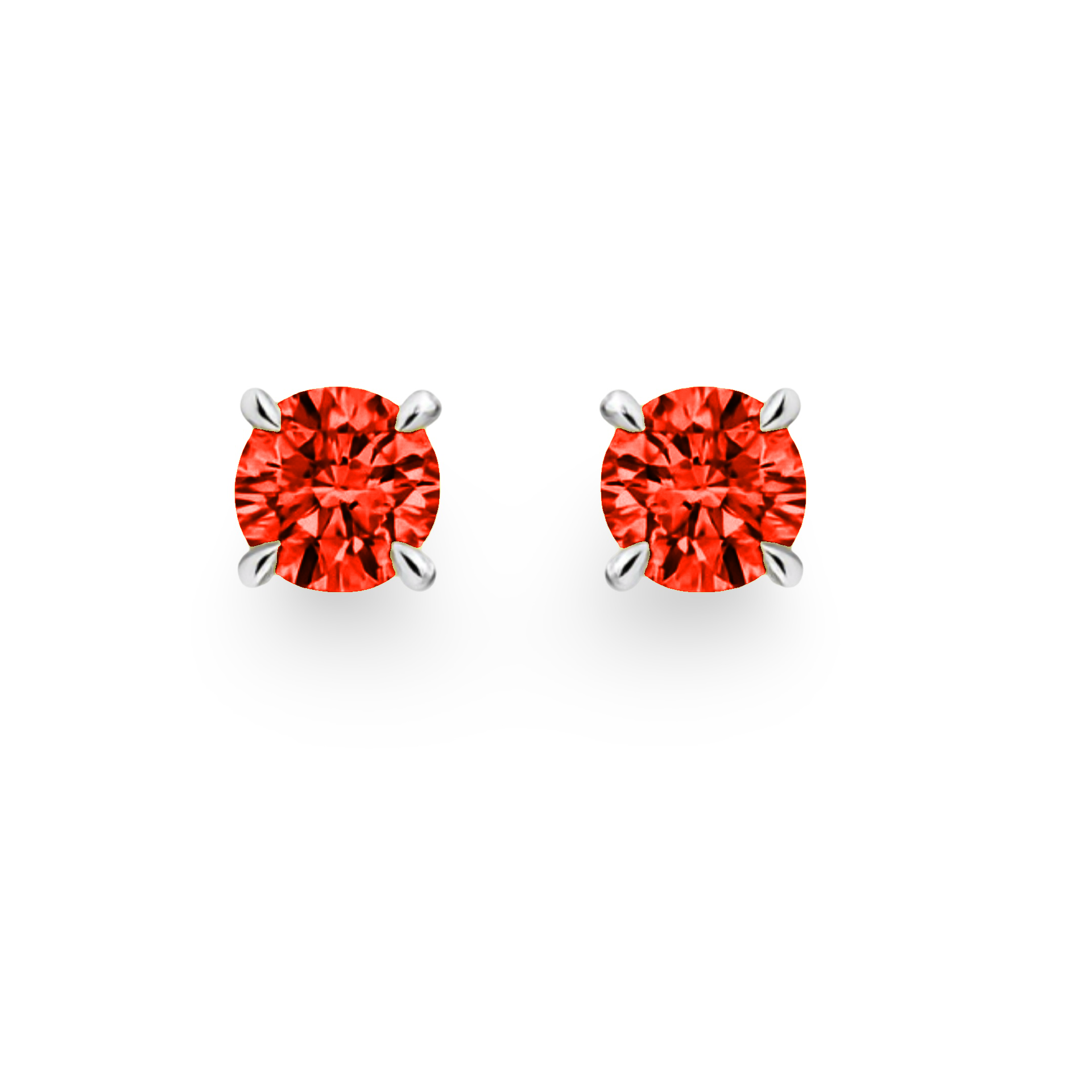 Juno Mini Stud Earrings – Orange Padparadscha Sapphire