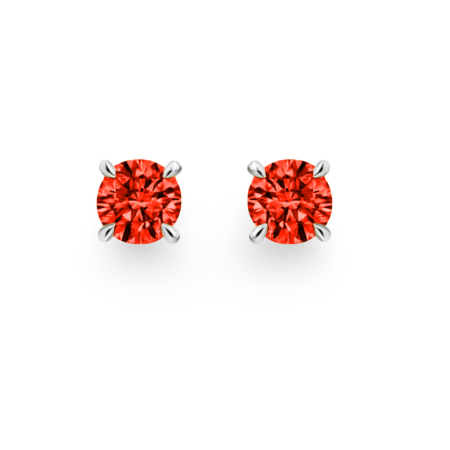 Juno Mini Stud Earrings – Orange Padparadscha Sapphire