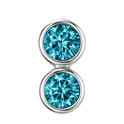 Forma Grande Hoop Earrings – Teal Blue Spinel