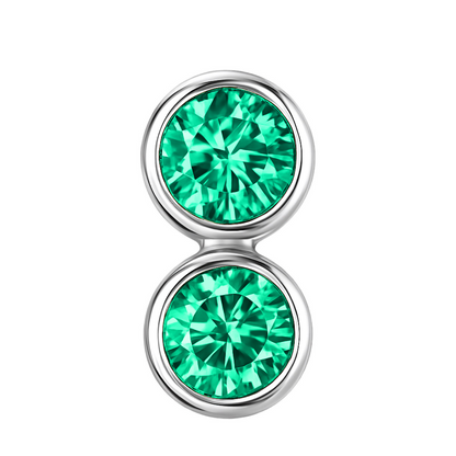 Forma Grande Hoop Earrings – Colombian Green Emerald